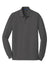 Port Authority K8000LS Mens Wrinkle Resistant Long Sleeve Polo Shirt Sterling Grey Flat Front