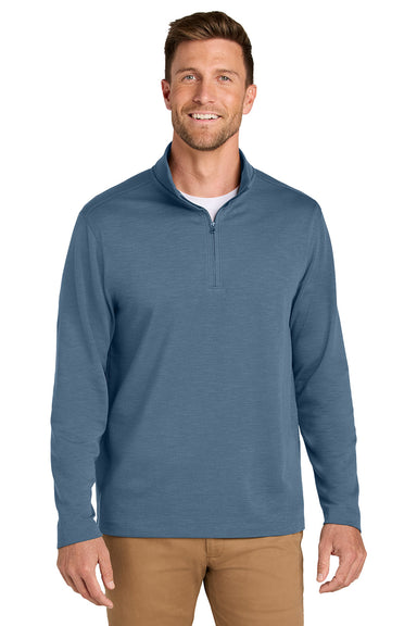Port Authority K820 Mens Breakwater 1/4 Zip Sweatshirt Dusk Blue Model Front