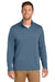 Port Authority K820 Mens Breakwater 1/4 Zip Sweatshirt Dusk Blue Model Front