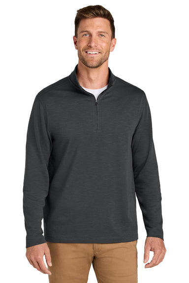 Port Authority K820 Mens Breakwater 1/4 Zip Sweatshirt Steel Grey Model Front