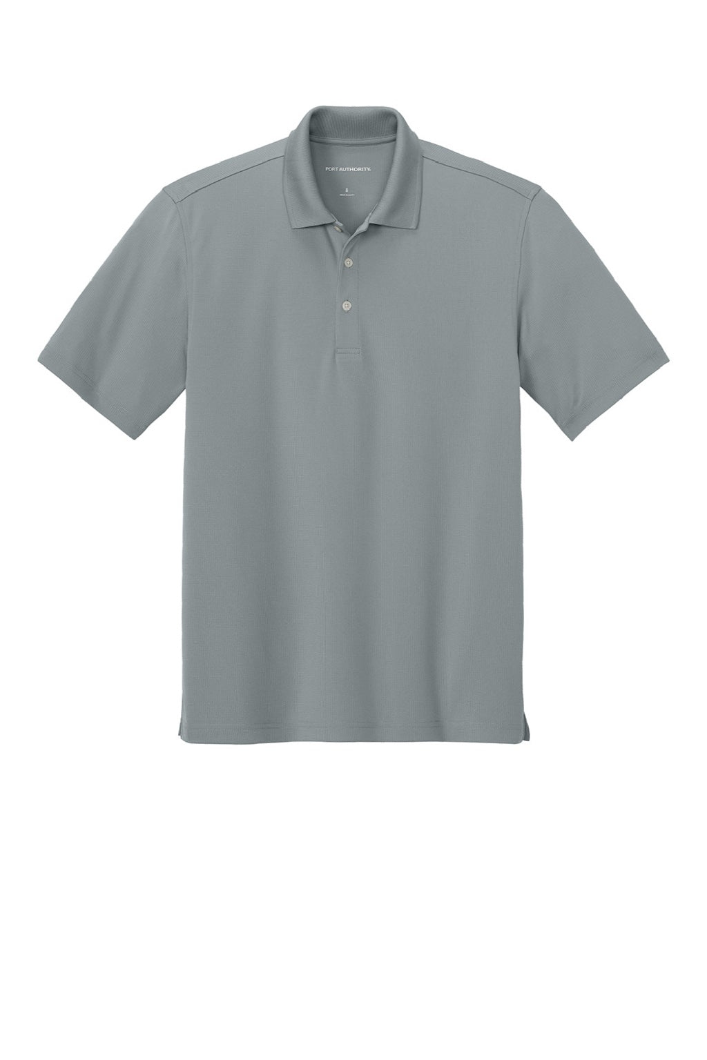 Port Authority K845 Mens Dry Zone Moisture Wicking Short Sleeve Polo Shirt Light Sterling Grey Flat Front