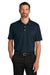 Port Authority K845 Mens Dry Zone Moisture Wicking Short Sleeve Polo Shirt Night Navy Blue Model Front