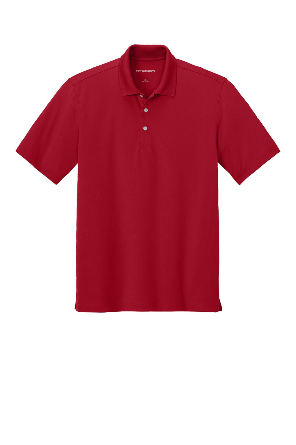 Port Authority K845 Mens Dry Zone Moisture Wicking Short Sleeve Polo Shirt Rich Red Flat Front