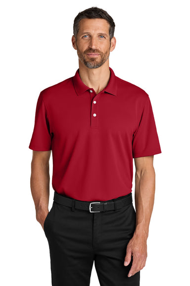 Port Authority K845 Mens Dry Zone Moisture Wicking Short Sleeve Polo Shirt Rich Red Model Front