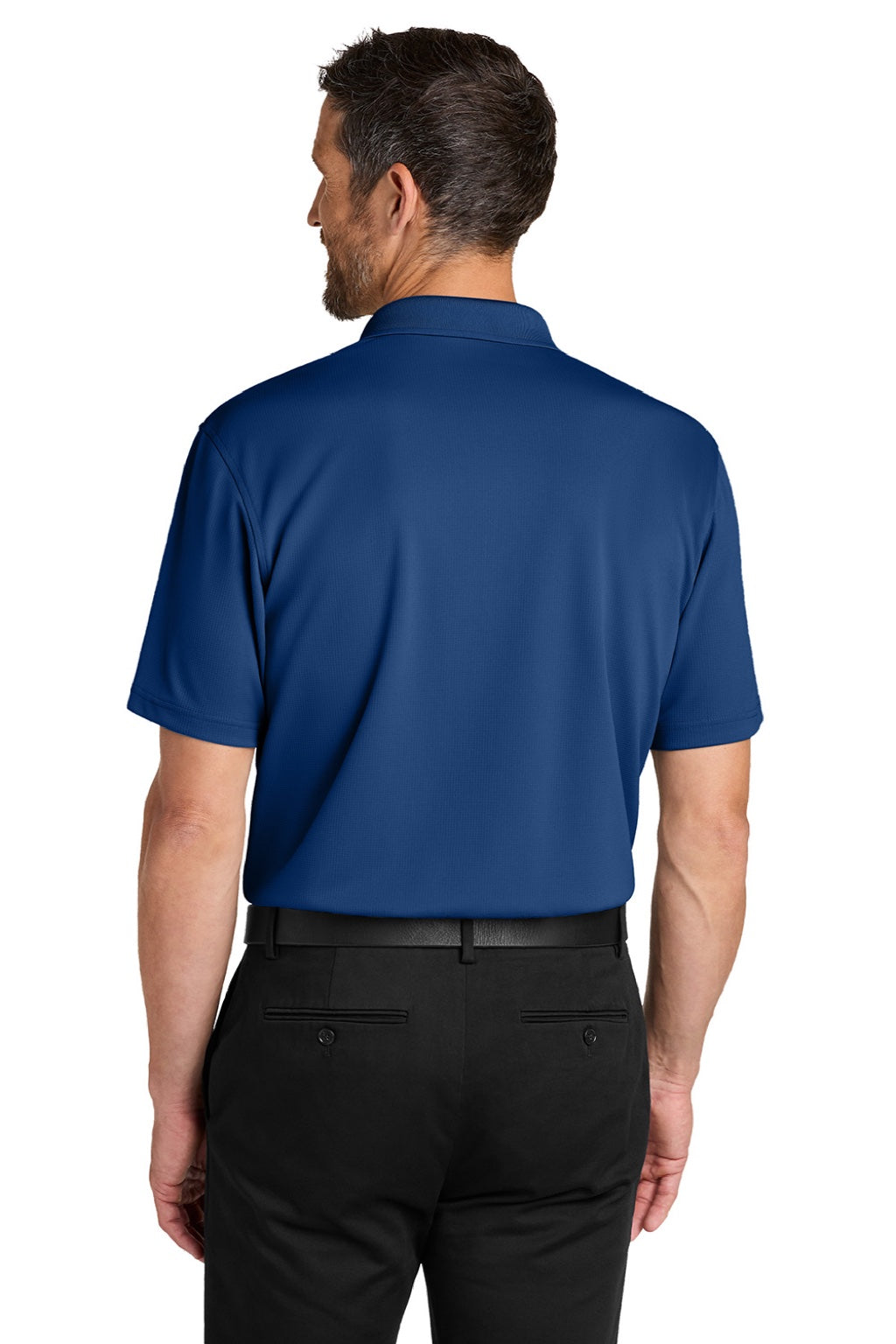 Port Authority K845 Mens Dry Zone Moisture Wicking Short Sleeve Polo Shirt Royal Blue Model Back
