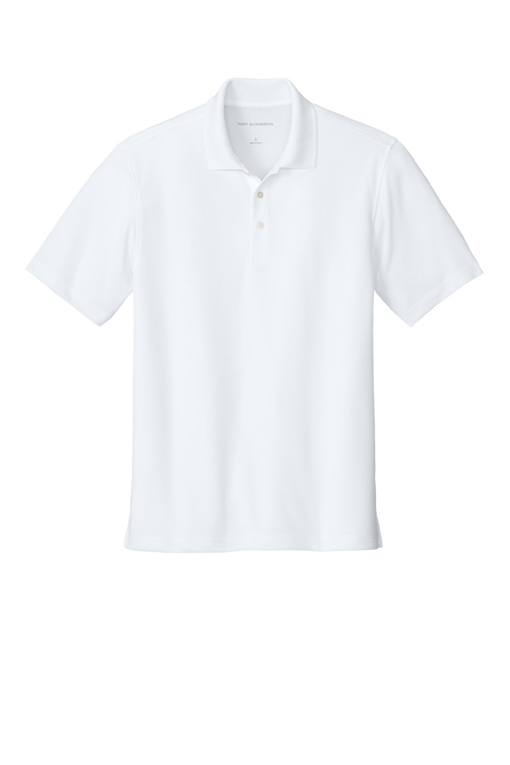 Port Authority K845 Mens Dry Zone Moisture Wicking Short Sleeve Polo Shirt White Flat Front