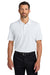 Port Authority K845 Mens Dry Zone Moisture Wicking Short Sleeve Polo Shirt White Model Front