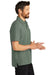 Port Authority K868 Mens C-FREE Pique Short Sleeve Polo Shirt w/ Pocket Heather Dark Green Model Side