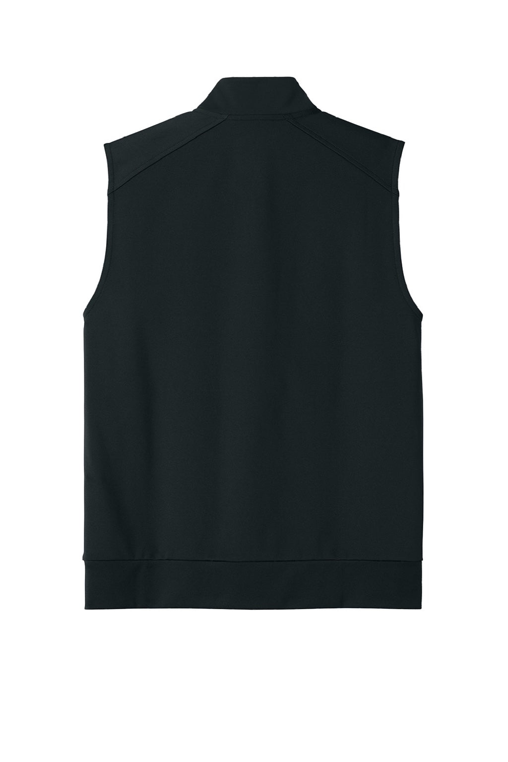 Port Authority K880V Mens C-FREE Double Knit 1/4 Zip Vest Deep Black Flat Back