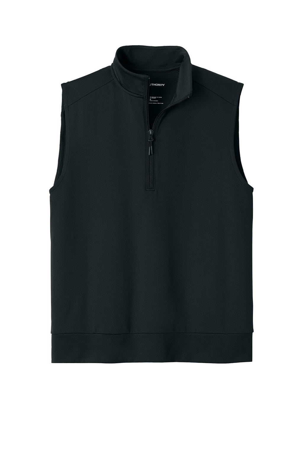 Port Authority K880V Mens C-FREE Double Knit 1/4 Zip Vest Deep Black Flat Front