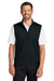 Port Authority K880V Mens C-FREE Double Knit 1/4 Zip Vest Deep Black Model Front
