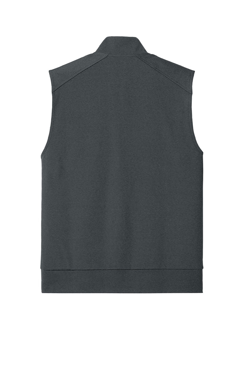 Port Authority K880V Mens C-FREE Double Knit 1/4 Zip Vest Heather Steel Grey Flat Back