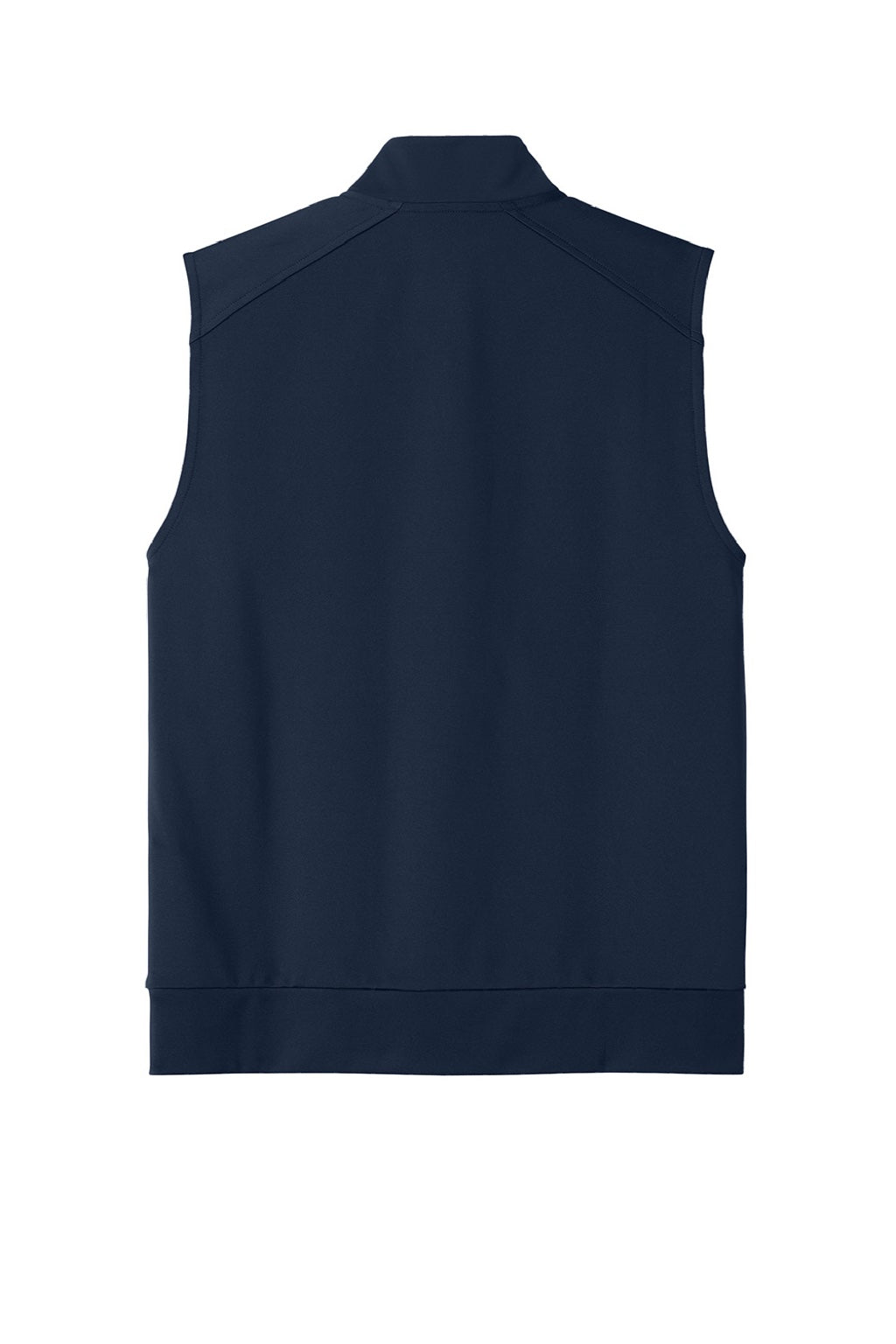 Port Authority K880V Mens C-FREE Double Knit 1/4 Zip Vest True Navy Blue Flat Back