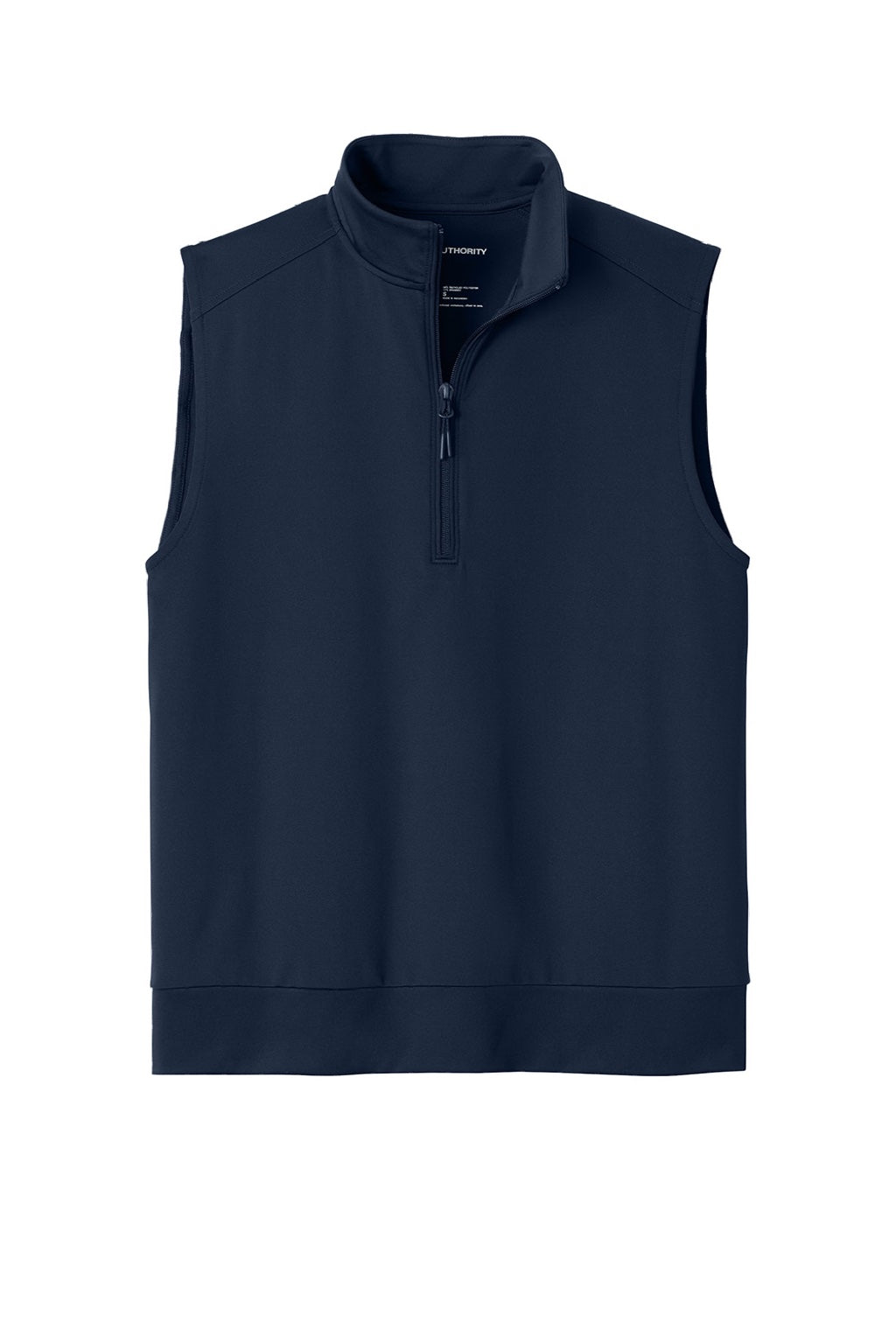 Port Authority K880V Mens C-FREE Double Knit 1/4 Zip Vest True Navy Blue Flat Front