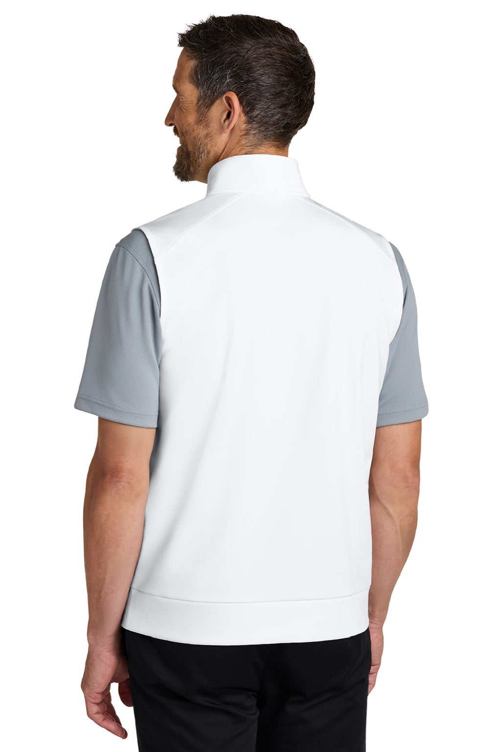 Port Authority K880V Mens C-FREE Double Knit 1/4 Zip Vest White Model Back