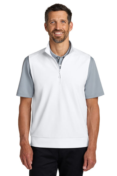 Port Authority K880V Mens C-FREE Double Knit 1/4 Zip Vest White Model Front
