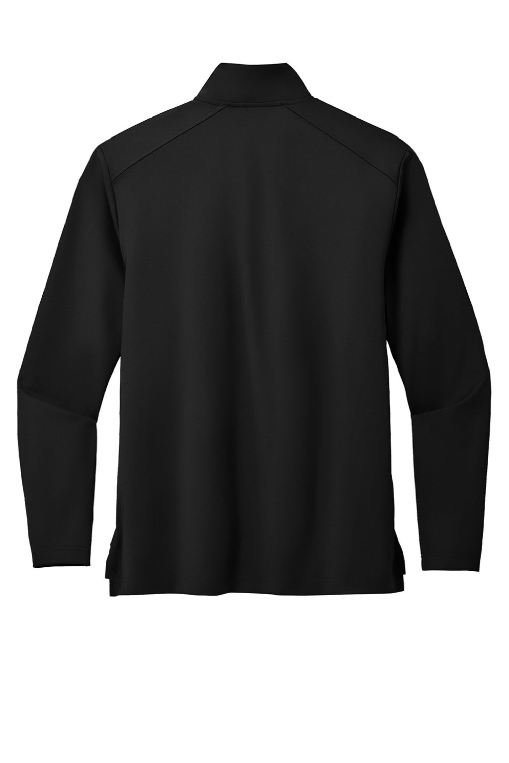 Port Authority K880 Mens C-FREE Double Knit Moisture Wicking 1/4 Zip Sweatshirt Deep Black Flat Back