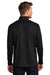 Port Authority K880 Mens C-FREE Double Knit Moisture Wicking 1/4 Zip Sweatshirt Deep Black Model Back