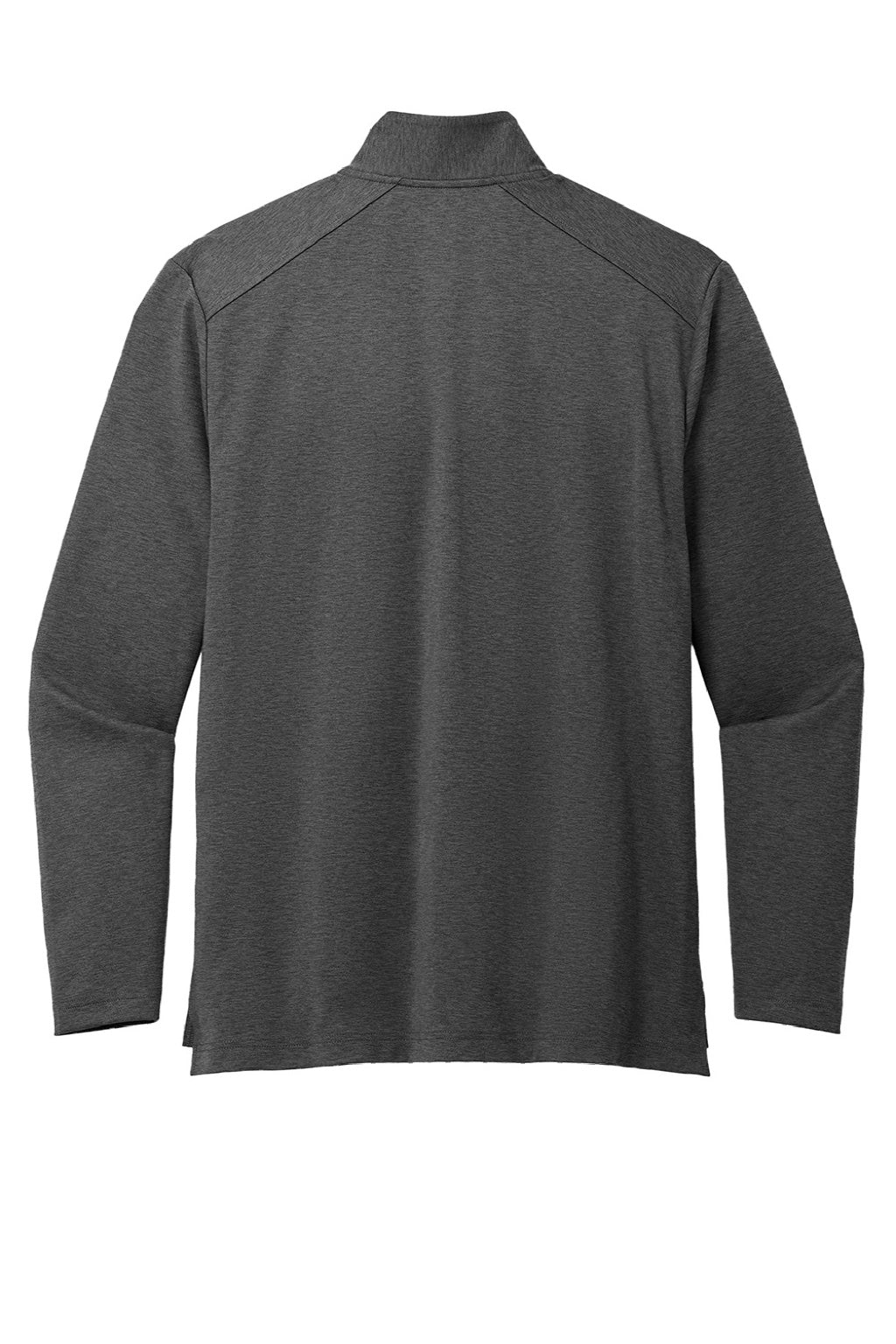 Port Authority K880 Mens C-FREE Double Knit Moisture Wicking 1/4 Zip Sweatshirt Heather Steel Grey Flat Back