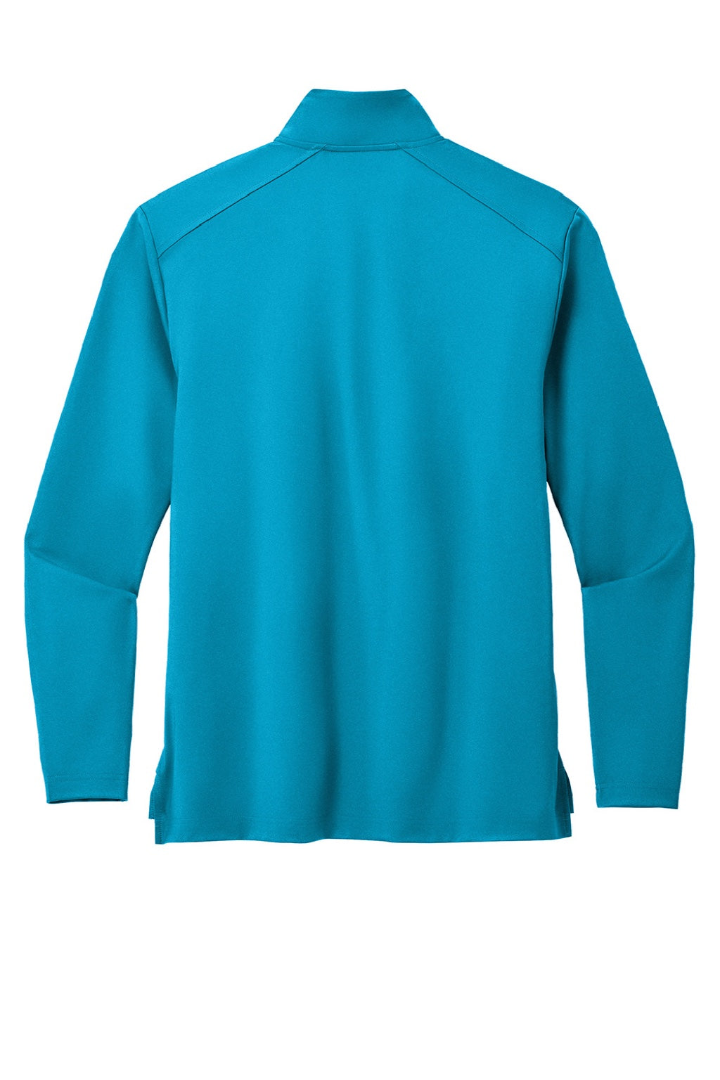Port Authority K880 Mens C-FREE Double Knit Moisture Wicking 1/4 Zip Sweatshirt Parcel Blue Flat Back