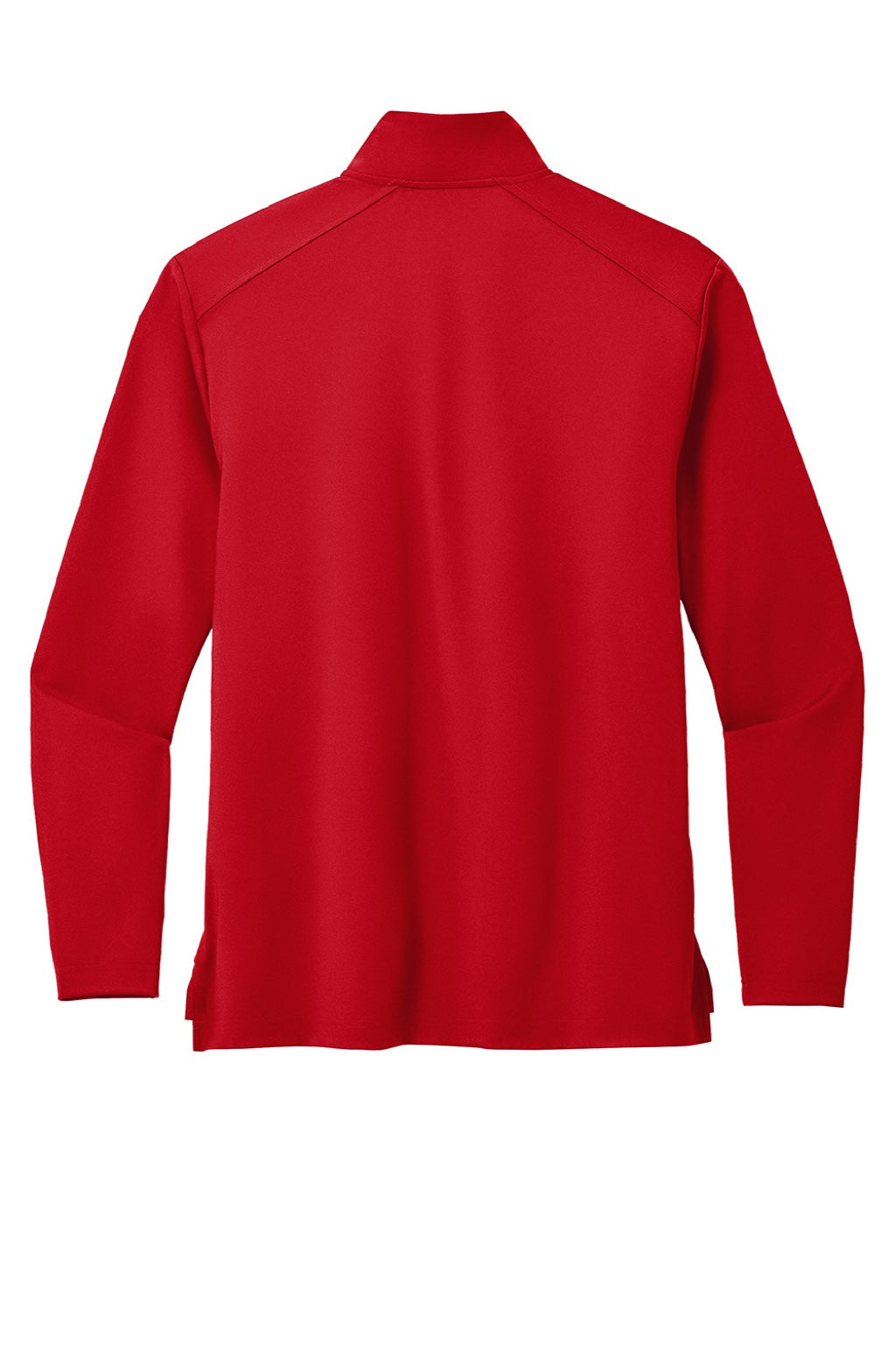 Port Authority K880 Mens C-FREE Double Knit Moisture Wicking 1/4 Zip Sweatshirt Rich Red Flat Back