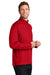 Port Authority K880 Mens C-FREE Double Knit Moisture Wicking 1/4 Zip Sweatshirt Rich Red Model Side