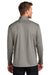 Port Authority K880 Mens C-FREE Double Knit Moisture Wicking 1/4 Zip Sweatshirt Smoke Grey Model Back