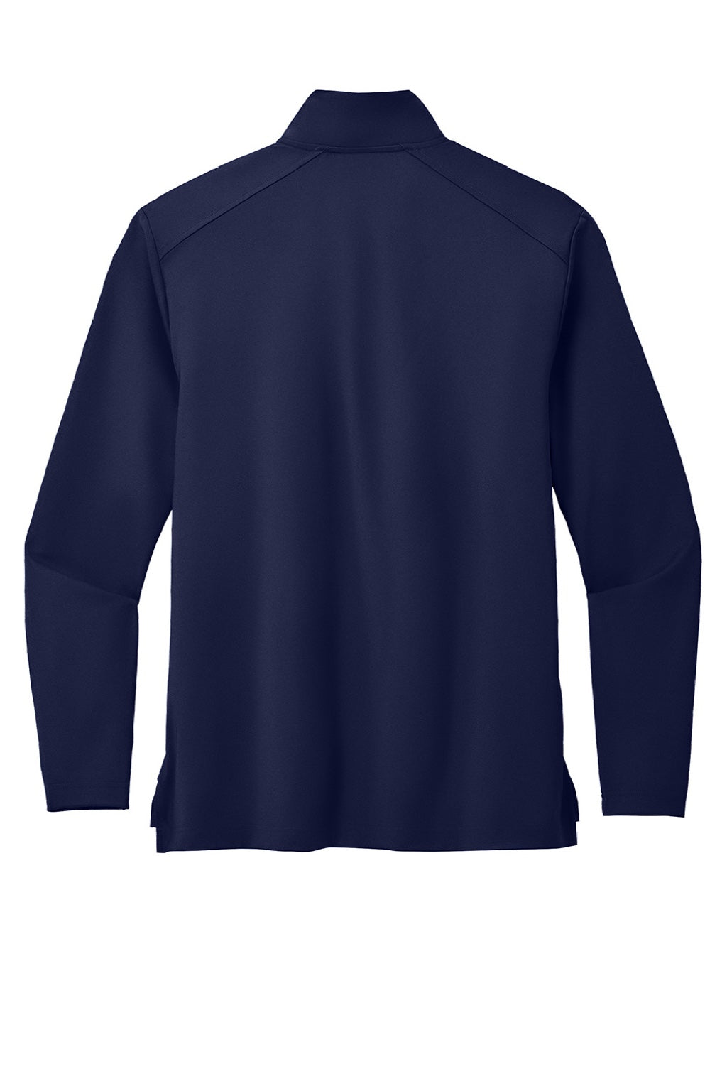 Port Authority K880 Mens C-FREE Double Knit Moisture Wicking 1/4 Zip Sweatshirt True Navy Blue Flat Back