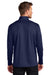Port Authority K880 Mens C-FREE Double Knit Moisture Wicking 1/4 Zip Sweatshirt True Navy Blue Model Back