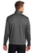 Port Authority K881 Mens C-FREE Double Knit Moisture Wicking Full Zip Sweatshirt w/ Pockets Heather Steel Grey Model Back