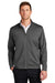 Port Authority K881 Mens C-FREE Double Knit Moisture Wicking Full Zip Sweatshirt w/ Pockets Heather Steel Grey Model Front