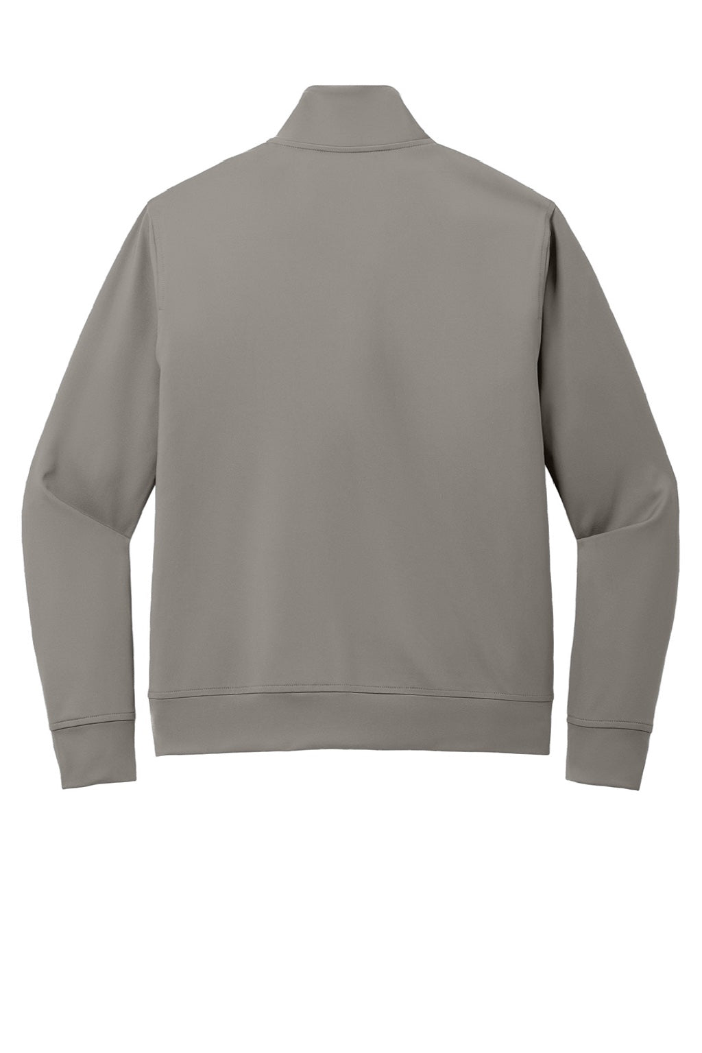 Port Authority K881 Mens C-FREE Double Knit Moisture Wicking Full Zip Sweatshirt w/ Pockets Smoke Grey Flat Back