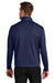Port Authority K881 Mens C-FREE Double Knit Moisture Wicking Full Zip Sweatshirt w/ Pockets True Navy Blue Model Back