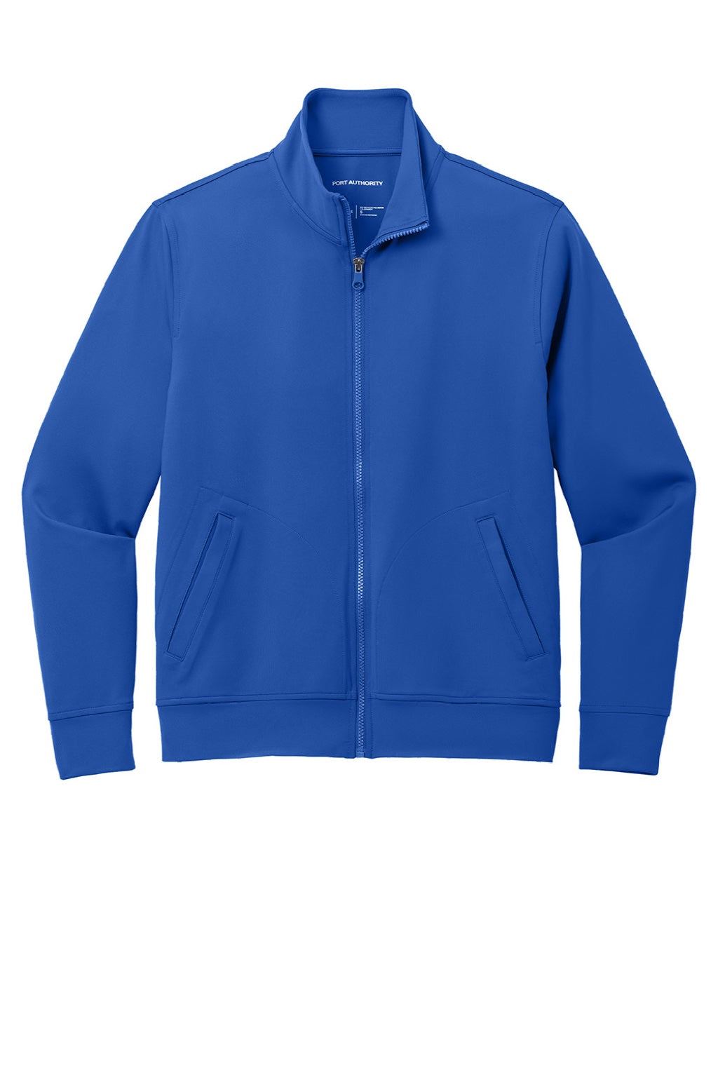 Port Authority K881 Mens C-FREE Double Knit Moisture Wicking Full Zip Sweatshirt w/ Pockets True Royal Blue Flat Front