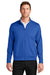 Port Authority K881 Mens C-FREE Double Knit Moisture Wicking Full Zip Sweatshirt w/ Pockets True Royal Blue Model Front
