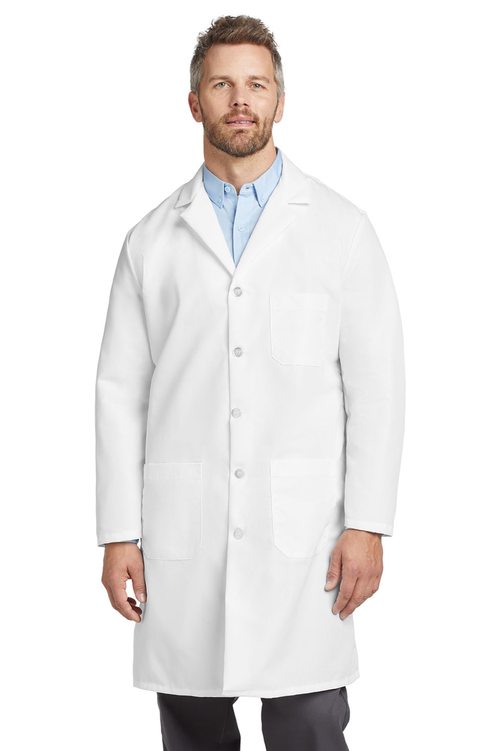 Red Kap KP14 Unisex Lab Coat White Model Front