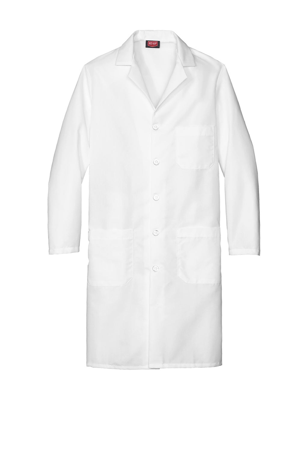 Red Kap KP14 Unisex Lab Coat White Flat Front