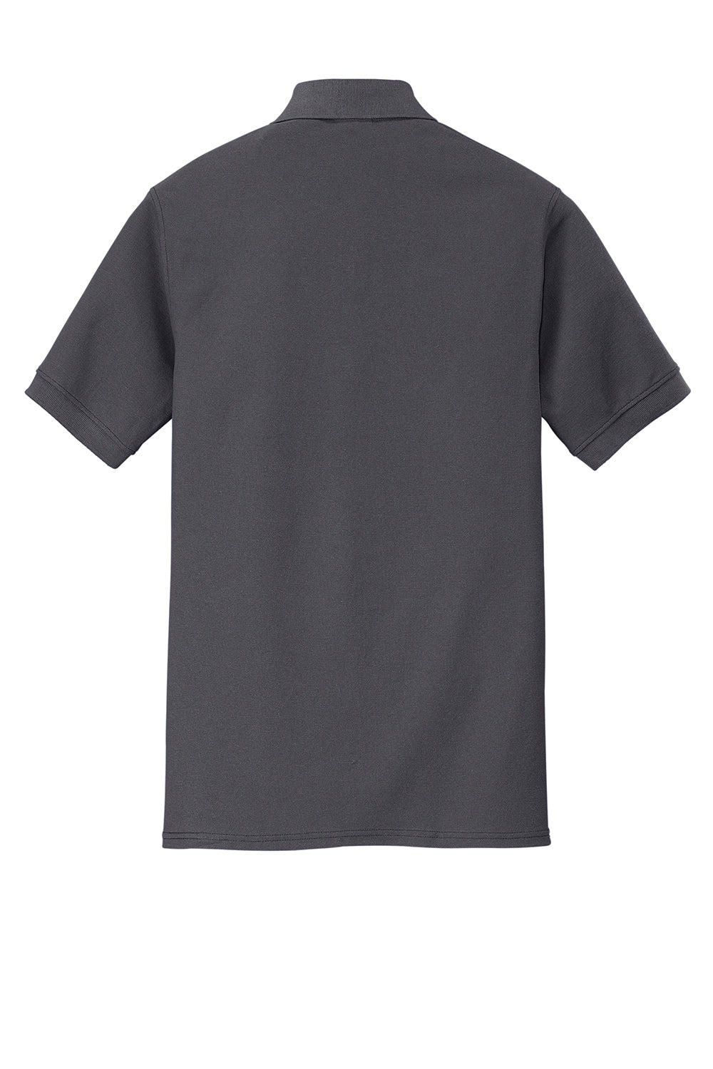 Port & Company KP155 Mens Core Stain Resistant Short Sleeve Polo Shirt Charcoal Grey Flat Back
