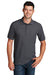 Port & Company KP155 Mens Core Stain Resistant Short Sleeve Polo Shirt Charcoal Grey Model Front