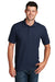 Port & Company KP155 Mens Core Stain Resistant Short Sleeve Polo Shirt Deep Navy Blue Model Front