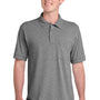 Port & Company Mens Core Stain Resistant Short Sleeve Polo Shirt w/ Pocket - Heather Grey