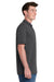 Port & Company KP55P Mens Core Stain Resistant Short Sleeve Polo Shirt w/ Pocket Charcoal Grey Model Side