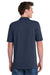 Port & Company KP55P Mens Core Stain Resistant Short Sleeve Polo Shirt w/ Pocket Deep Navy Blue Model Back