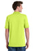 Port & Company KP55P Mens Core Stain Resistant Short Sleeve Polo Shirt w/ Pocket Safety Green Model Back