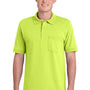 Port & Company Mens Core Stain Resistant Short Sleeve Polo Shirt w/ Pocket - Safety Green