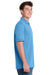 Port & Company KP55/KP55T Mens Core Stain Resistant Short Sleeve Polo Shirt Aquatic Blue Model Side
