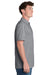 Port & Company KP55/KP55T Mens Core Stain Resistant Short Sleeve Polo Shirt Heather Grey Model Side