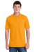 Port & Company KP55/KP55T Mens Core Stain Resistant Short Sleeve Polo Shirt Gold Model Front