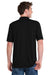 Port & Company KP55/KP55T Mens Core Stain Resistant Short Sleeve Polo Shirt Jet Black Model Back
