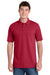 Port & Company KP55/KP55T Mens Core Stain Resistant Short Sleeve Polo Shirt Red Model Front